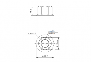 Гайка М16*1,5 фланцевая, прочность 10,9 DIN6927